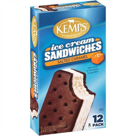 Kemps Salted Caramel Ice Cream Sandwiches 12 Ct Kroger