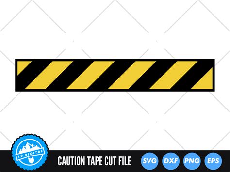 Caution Tape Svg Yellow Tape Cut File Graphic By Lddigital Creative