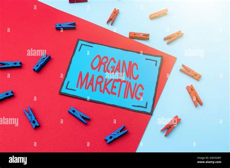 Criture Affichant Le Texte Organic Marketing Mot Crit Sur L