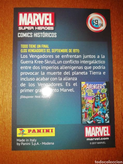 Marvel Super Heroes 2017 C 9 36 Panini Comprar Trading Cards Antiguas