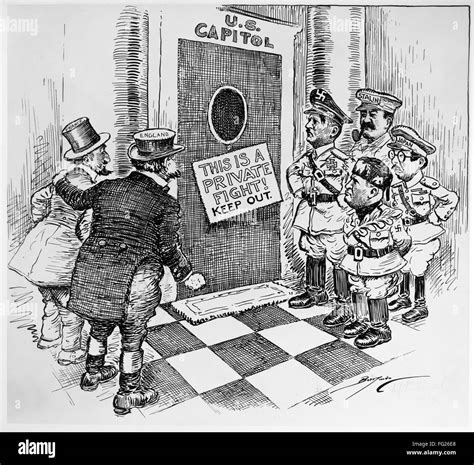 World War Ii Cartoon 1939 Nthis Is A Private Fight Keep Out