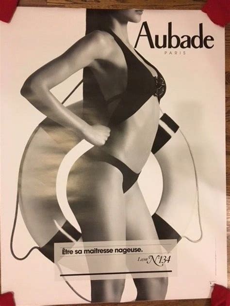 Original Aubade French Lingerie Advertising Sexy Swim Sided Poster LARGE EBay