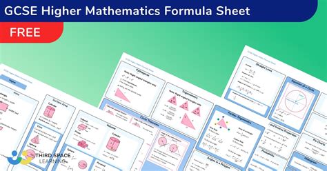 Free Gcse Higher Maths Formula Sheet Third Space Learning