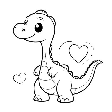 Illustration Vectorielle Simple Du Dessin De Diplodocus Pour Enfants