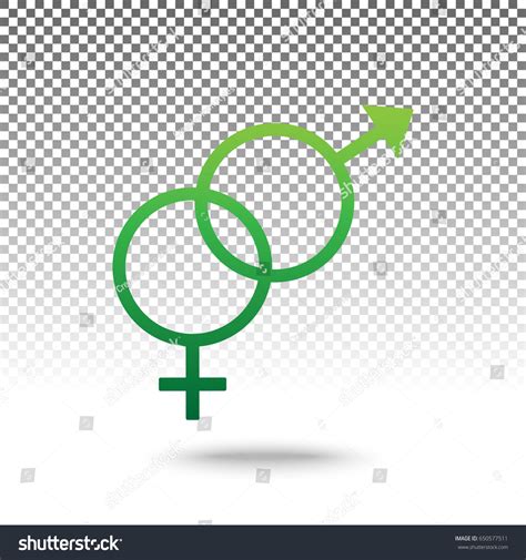 Sex Symbol Sign Vector Green Gradient Stock Vector Royalty Free