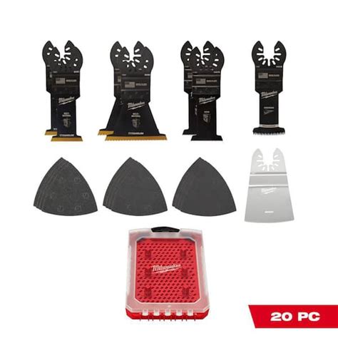 Milwaukee Oscillating Multi-Tool Blade Kit (20-Piece) 49-10-9220 The ...