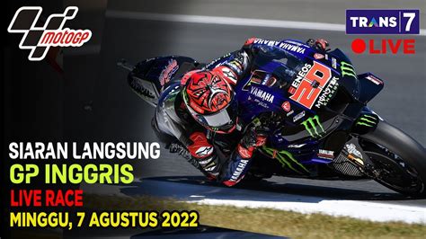 JADWAL SIARAN LANGSUNG MOTO GP HARI INI SERI 12 2022 GP INGGRIS LIVE