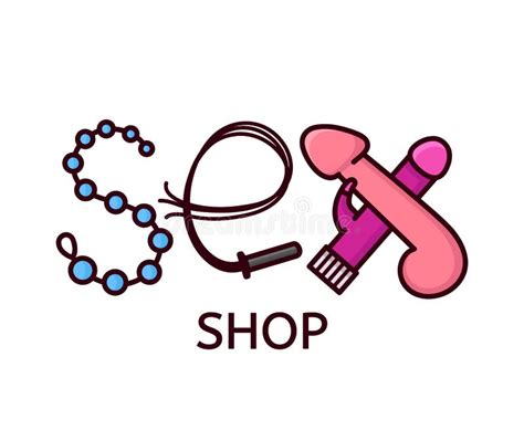 Sex Shop Logo Design Sex Letters Stock Vector Illustration Of