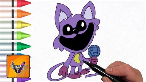 Как нарисовать Кот-Дрёма | CatNap Фиолетовый монстр из Поппи Плейтайм 3 ...