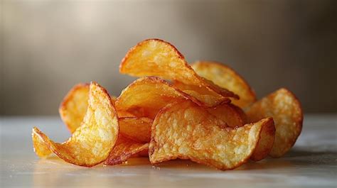 Crispy Potato Chips Premium AI Generated Image