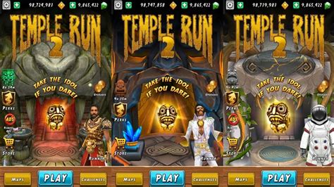 Temple Run Lost Jungle Vs Volcano Island Vs Enchanted Palace Region