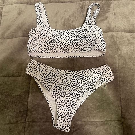 Shein Swim Shein Dalmatian Print Bikini Poshmark