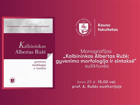 Vu Kauno Fakultetas Monografijos Kalbininkas Albertas Ru Gyvenimo