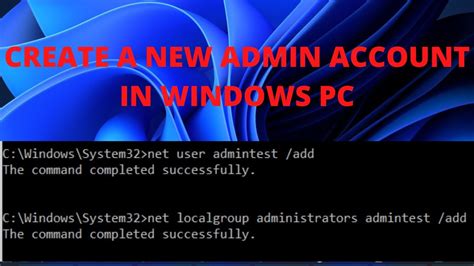 Create A New Administrator Using Cmd In Windows Windows Youtube