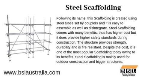 Types Of Scaffolding Bsl Australia Australia Scaffolding