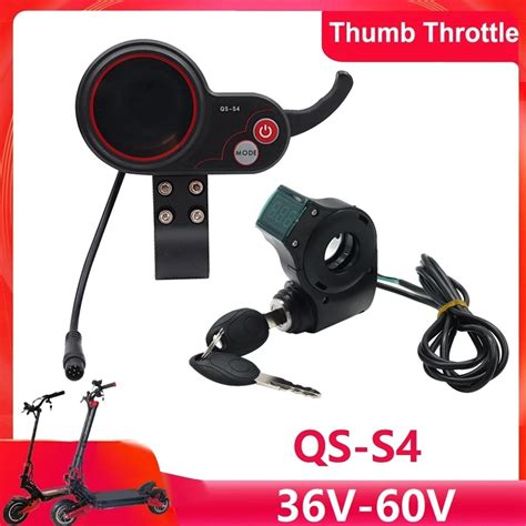 QS S4 36V 60V Thumb Throttle LCD Display Lgnition Lock Key Long Cable