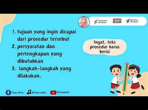 TEKS PROSEDUR MATERI BAHASA INDONESIA KELAS IV KURIKULUM MERDEKA BAB 5