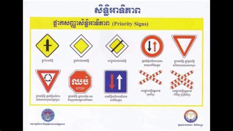 សកសពផលកសញញចរចរណ Traffic signs Cambodia YouTube