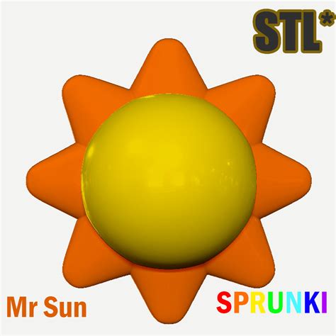 Stl File Sprunki D Incredibox Mr Sun Stl D Character Fanart D