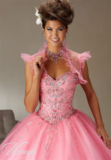 Quinceanera Dress Vizcaya Morilee 89062 Tulle Ballgown Beading A Closer