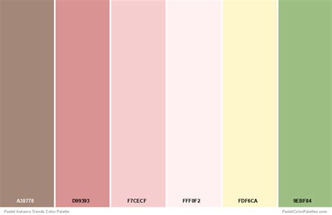 Pastel Autumn Trends Pastel Color Palettes