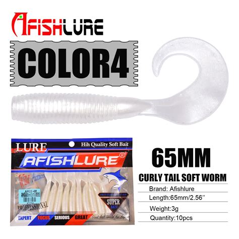 Curly Tail Soft Worm 65mm 3g Twisty Worm Soft Fishing Lure Soft Lure