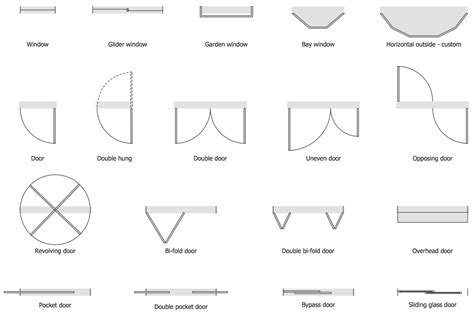 Design Elements Windows And Doors Floor Plan Symbols How To Plan