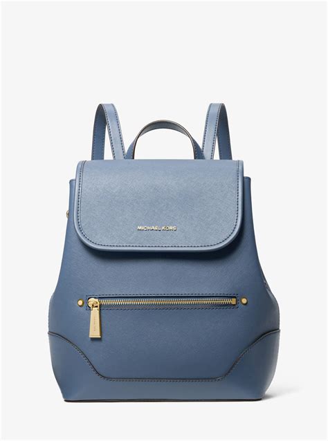 Michael Kors Harrison Medium Saffiano Leather Backpack In Blue Lyst