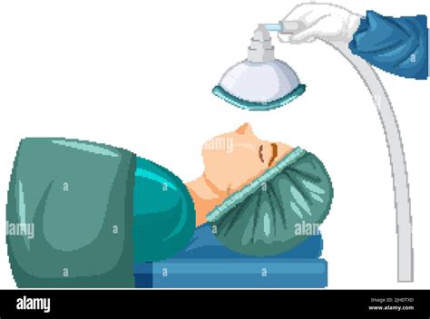 Patient with anesthesia mask illustration Stock Vector Image & Art - Alamy