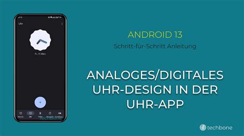 Analoges Oder Digitales Uhr Design In Der Uhr App Anzeigen Android