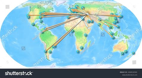 Azerbaijan Concept Map Centered On Europe Stock Illustration 2204532591 ...