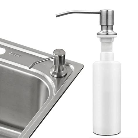 Stainless Steel Liquid Soap Dispenser Promotion Deck Mount Brushed Nickel Soap Dispenser Kitchen ...