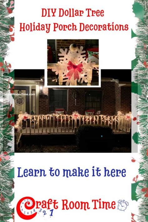 Diy Dollar Tree Holiday Porch Decorations Craft Room Time