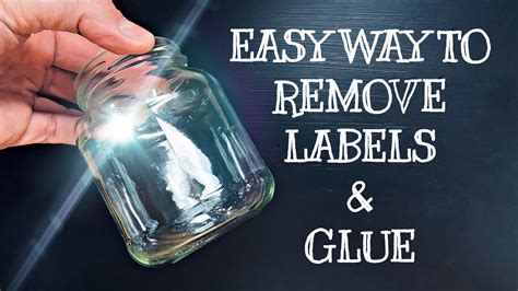 How To Remove Sticker Glue Label Tape From A Glass Bottle Or Jar YouTube