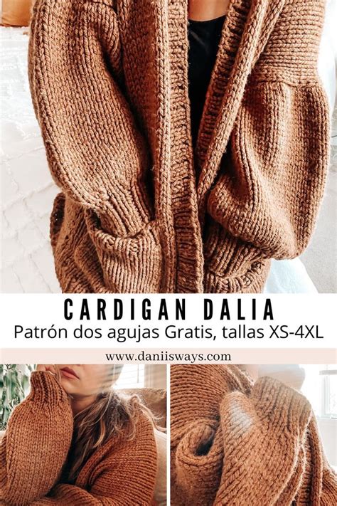 Cardigan Dalia Patr N Gratis A Dos Agujas Ropa Crochet Agujas