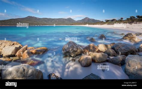 A Long Exposure Of Wineglass Bay Freycinet National Park Tasmania