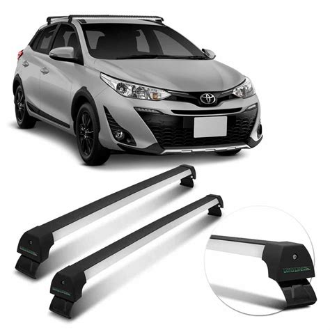 Rack De Teto Yaris 2019 2020 2021 2022 Prata Long Life Sports Submarino