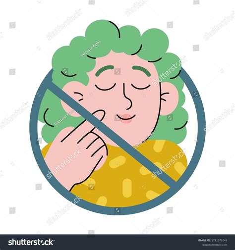 Dont Touch Your Face Cartoon Style Stock Vector (Royalty Free ...