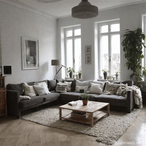 Cozy Living Room Scene Stable Diffusion Online