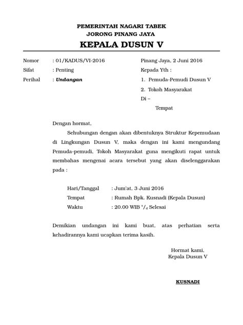 Pdf Undangan Dusun Dokumen Tips