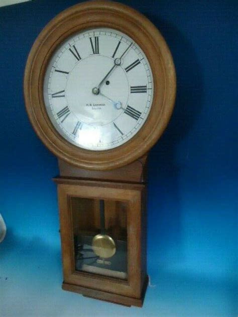 Antique Eastman Weight Driven Oak Wall Regulator Clock 3877279098