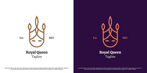 Cute queen logo design illustration. Silhouette of beauty woman woman ...