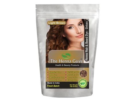 The Henna Guys Hair And Beard Dye Light Brown 100 G Ingredients And Reviews