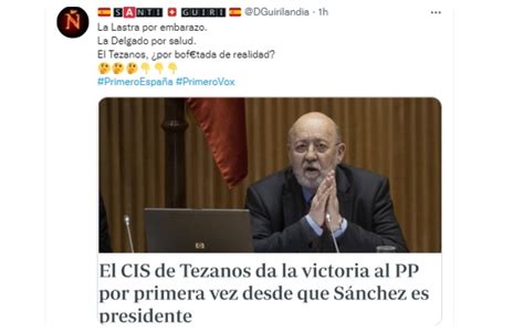 El Cis De Tezanos Por Primera Vez Da Ganador Al Pp Tez