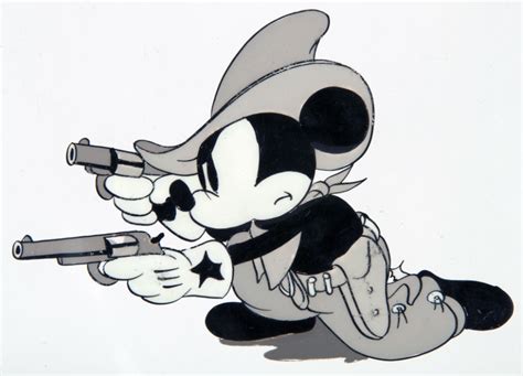 Hake S MICKEY MOUSE RARE 1934 TWO GUN MICKEY ORIGINAL BLACK WHITE