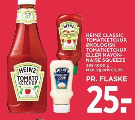 Heinz Classic Tomatketchup Kologisk Tomatketchup Eller Mayon Naise