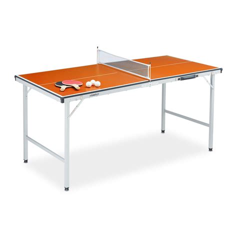 Relaxdays Tavolo Da Ping Pong Pieghevole Con Rete Racchette