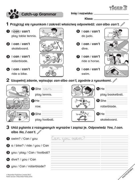 Tiger 3 Trf Unit 3 Catch Up Grammar Pdf