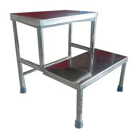 Stainless Steel Silver SS Hospital Double Foot Step At Rs 2200 In Jaipur