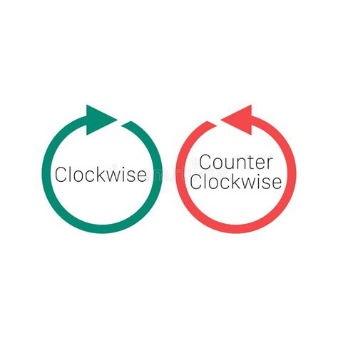 Rotate Clockwise And Rotate Counterclockwise Arrows Stock Vector